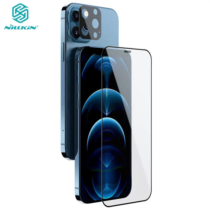 For iPhone 12 Pro Glass Nillkin 2in1 Screen Protector Camera Film + Tempered Glass For iPhone 12 Pro Max / 12 Mini