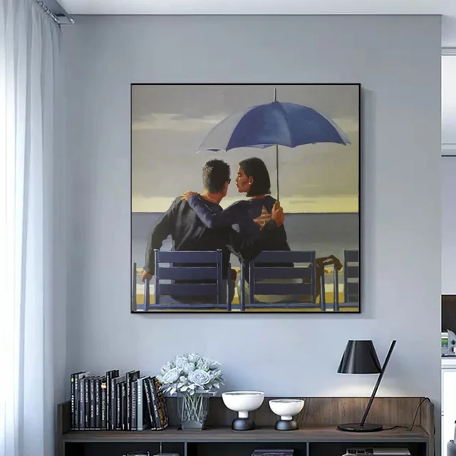 Blue Blue By Jack Vettriano Art Canvas Painting Reproduction Posters and Prints Wall Art Picture for Living Room Home Decoration 3