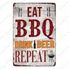 Backyard BBQ Sign Vintage Grill King Metal Tin Sign Bar Pub Garden Decor Dad's BBQ Wall Plate Chillin&Grillin Retro Plaque N377 ► Photo 3/6