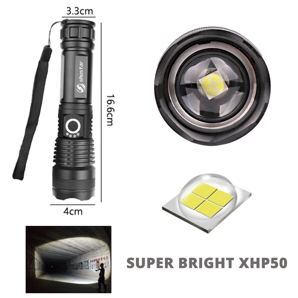 XHP50 Светодиодный велосипедный фонарик 5 режим USB зарядки телескопический зум с использованием 18650 или 26650