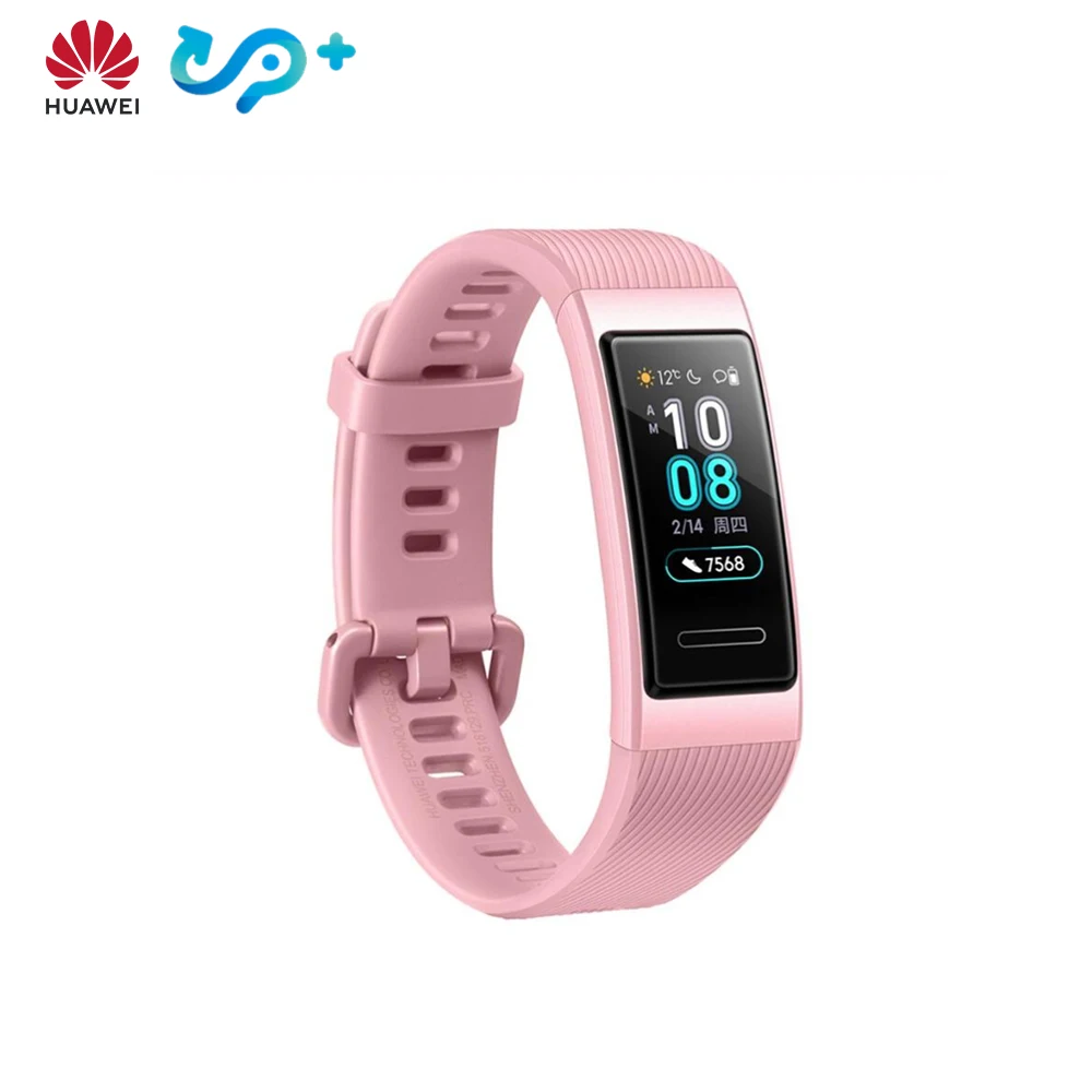 Huawei Band 3 Смарт-браслет 0,95 ''трекер для плавания Водонепроницаемый Bluetooth фитнес-трекер сенсорный экран - Цвет: band 3 pink