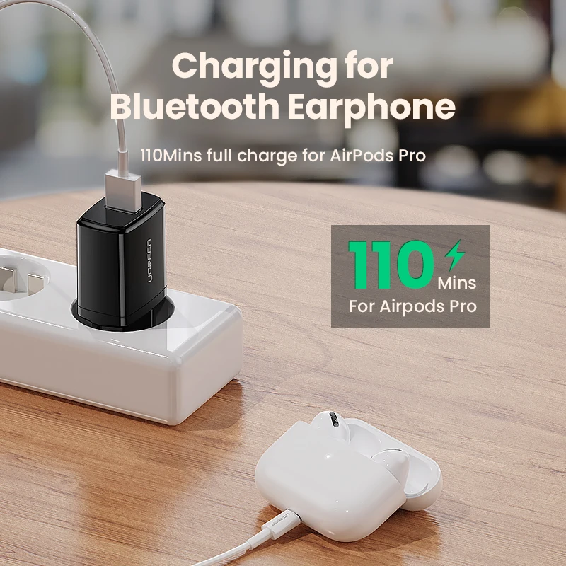 Сетевое зарядное USB устройство Ugreen для iPhone X 8 7 iPad Samsung S9 Xiaomi Mi 5 В 2 1 А быстрая - Фото №1