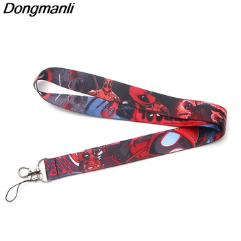 

PC197 Wholesale 20pcs/ lot Strong man cool Keychain Lanyards Id Badge Holder ID Card Pass Gym Mobile Phone USB Badge Key Holder