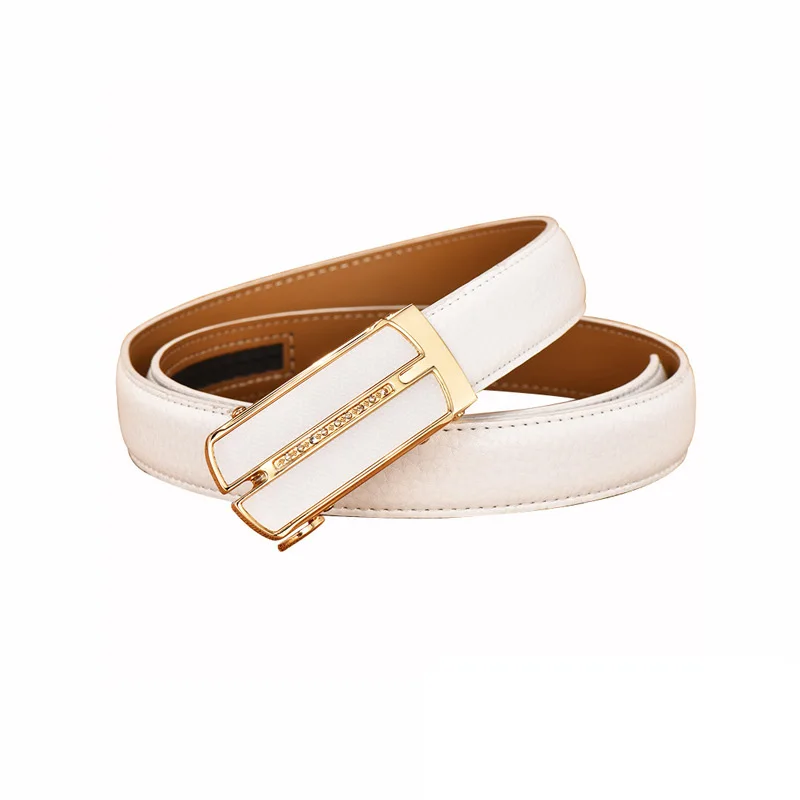 2.3CM Women Genuine Leather Belt For Female Strap Casual All-match Ladies Adjustable Belts Designer  Automatic belt buckle designer belts women Belts