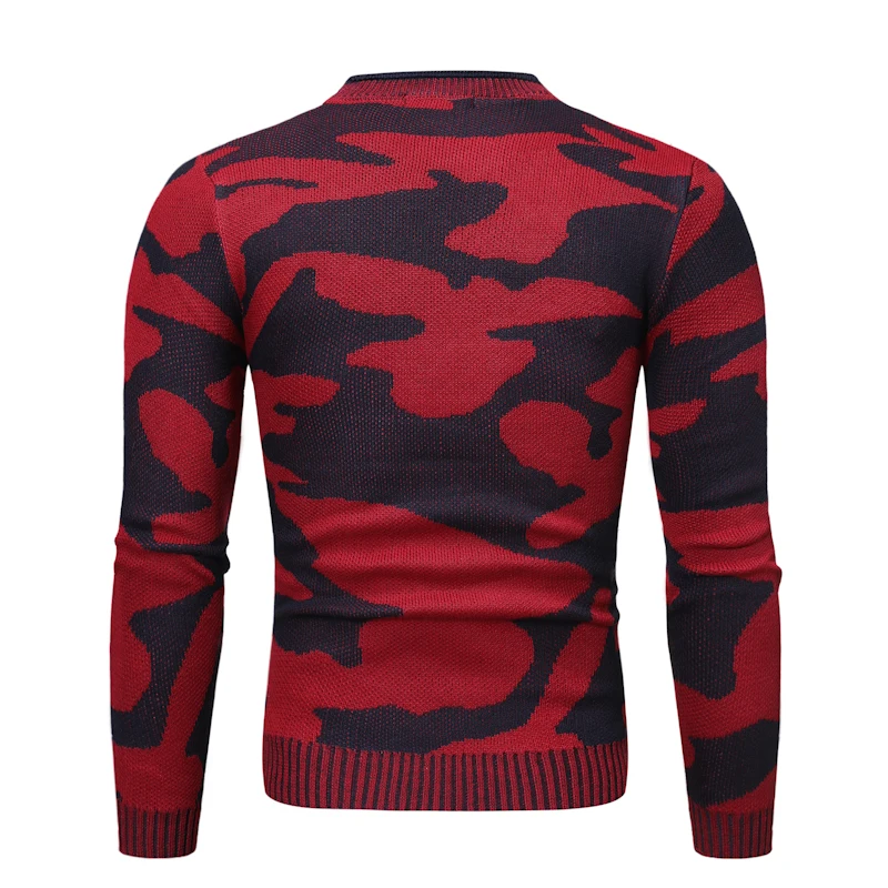 Loldeal Men Long Sleeve Sweater Fashion Camouflage Round Neck Slim Pullover Casual Loldeal Men Long Sleeve Sweater Fashion Camouflage Round Neck Slim Pullover Casual