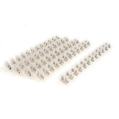 

5 Pcs 10A 12 Way Double Row Covered Barrier Screw Terminal Blocks Strips