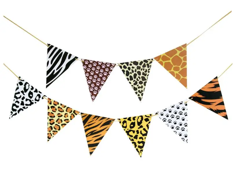 Вечерние гирлянды для близнецов в стиле джунглей, гирлянда для животных, тематический баннер для сафари с животными, праздничная Декоративная гирлянда для детей