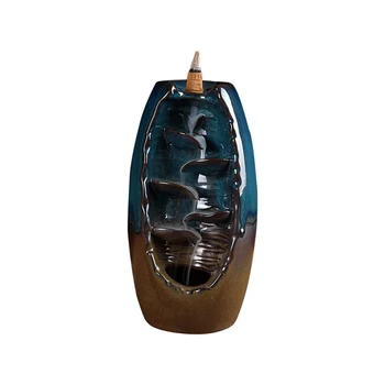 

Ceramic Waterfall Counterflow Incense Burner Holder Home Decor Aromatherapy Gift Decoration