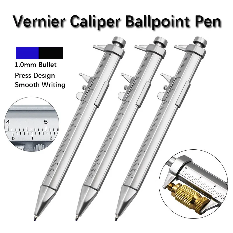 Multifunction Gel Ink Pen Vernier Caliper Roller Ball Pen Stationery Ball-Point/ 