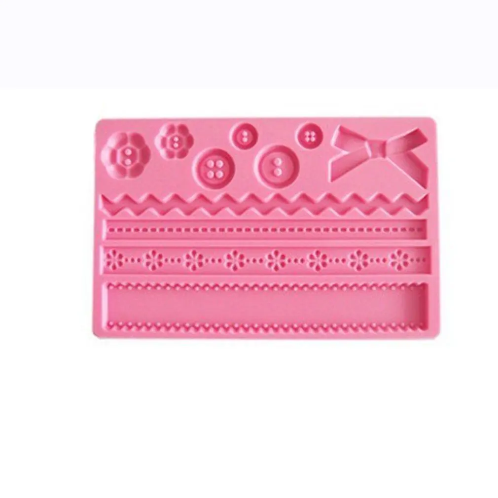 

1Pcs DIY Button BowKnot Lace Shaped Silicone Cake Mold For Cakes Decoration Sugar Craft Tools Baking Tools