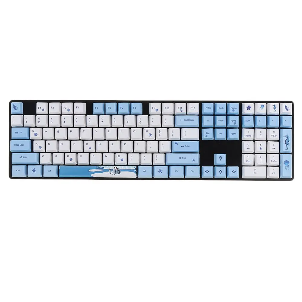 

South Penguin 113 Keys Keycaps Full Set OEM Profile Thermal Dye-Sublimation PBT Keycaps Keycap Set For Mechanical Keyboard