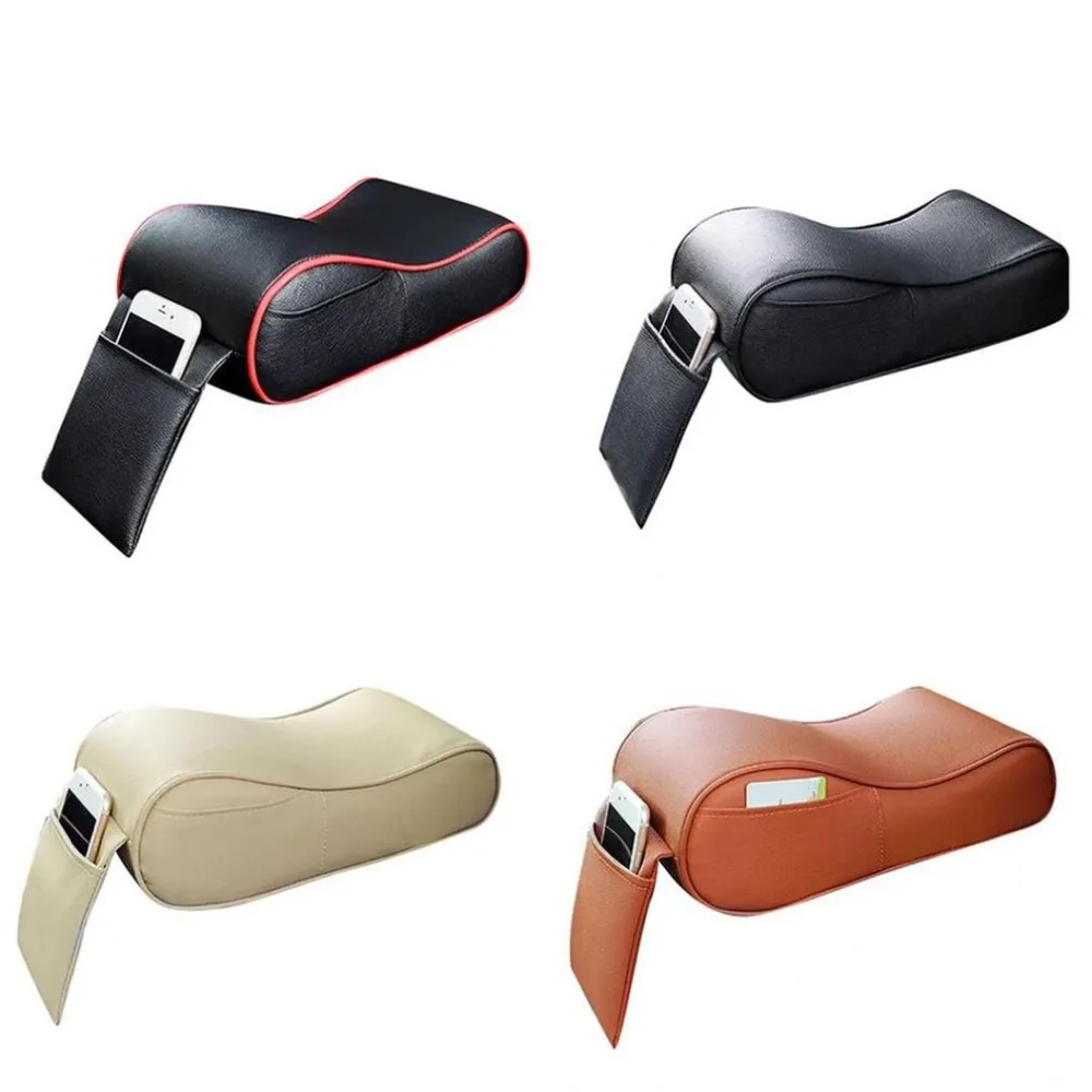 Car Seat Cover Soft Leather Auto Center Armrest Console Box Armrest Seat Protective Pad Car Arm Rest Top Cover