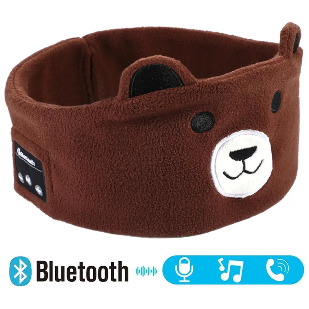 Kids Headphone Wireless Bluetooth 5 0 Earphone Sleeping Eye Mask Cartoon Soft Music Headset with Microphone for Children