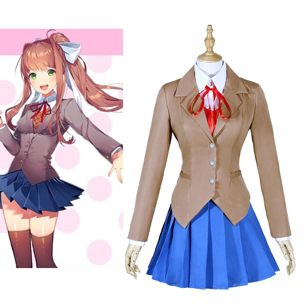 

Anime Doki Doki Literature Club Cosplay costumes Monika uniform Coat / Shirt / Skirt / Vest Costumes for women Anime cosplay