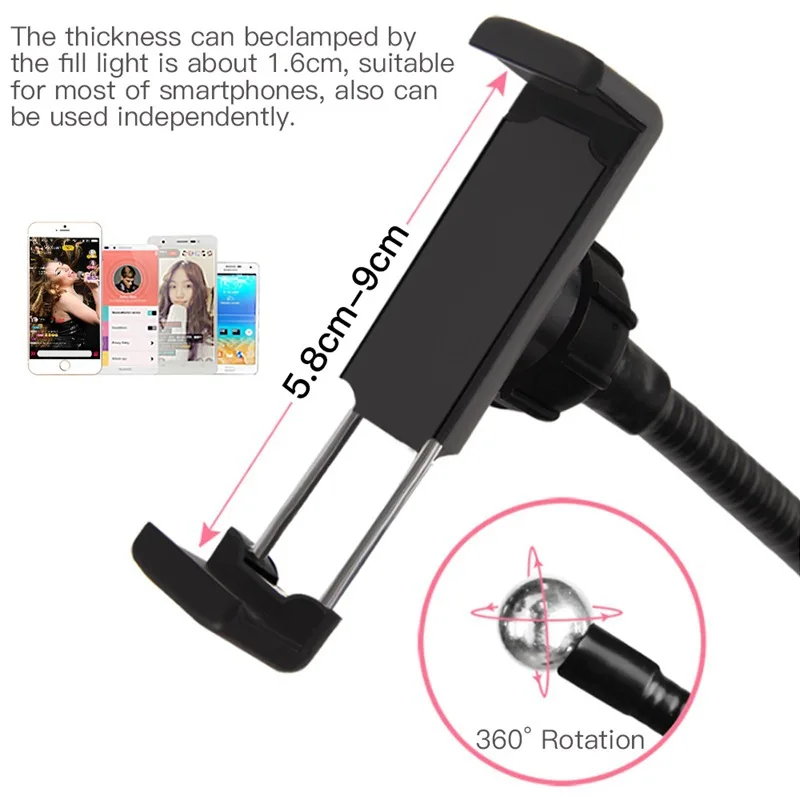 Ahsanks USB LED Selfie Ring Dimmable. Светодиодное селфи кольцо с регулятором мощности и