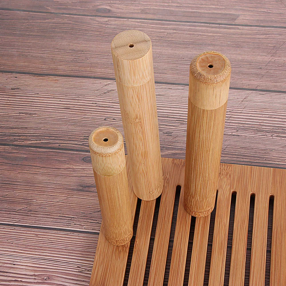 1PC Natural Bamboo Tube Eco-Friendly Toothbrush Case 21cm for Adult Health Oral Hygiene Travel Portable Toothbrush Holder 5