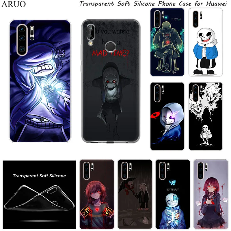 Cartoon Undertale Cute Sans SOFT TPU Phone Case for Huawei Y9S Y7P Y6S Y8P P40 P30 P20 Y6P Nova5t Y8S P-SMart Z Mate20 Pro cover