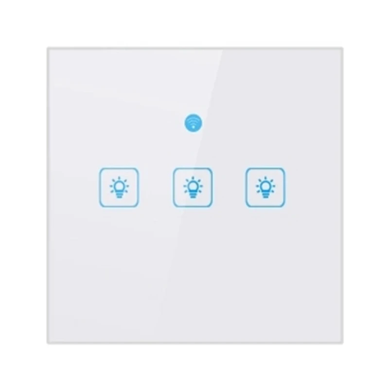 Wi-Fi Смарт-переключатель настенный выключатель светильник ЕС стандартный кнопочный переключатель Хрустальная стеклянная панель