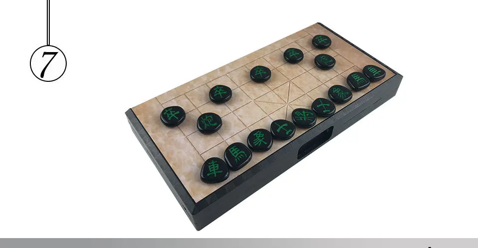 Easytoday Magnetic Chinese Chess Games Set Folding Chess Board Plastic Chess Pieces High Quality Play Entertainment Gift (7)