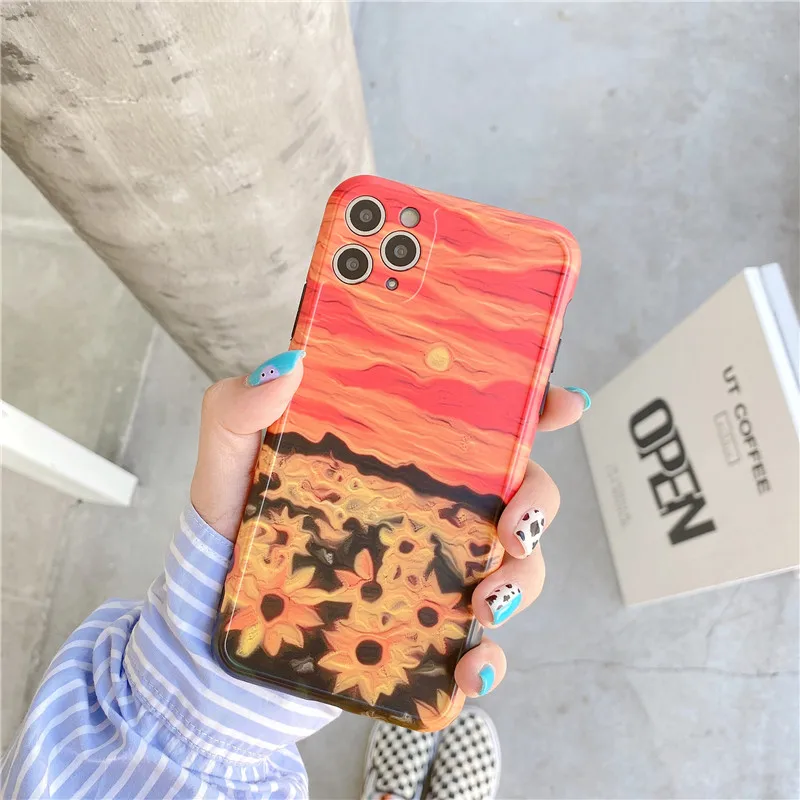 Чехол для телефона Comely с изображением цветов заката чехол iPhone 11 Pro Max 7 8 Plus SE 2020 X XR XS