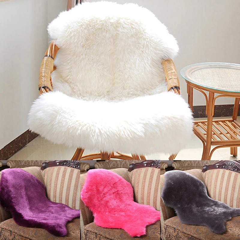 Коврики коврик для сиденья в спальню подарок мягкий декоративный стул коврики шерсть плюшевое меховое одеяло коврик с ворсом украшение дома овчина