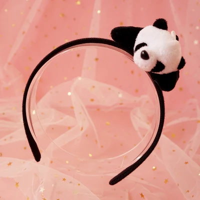 Panda hair bands Японские пугающие кошачьи повязки для волос обруч моделирование милый котенок волосы резинки аксессуары для волос плюшевые мужские шоу - Цвет: Panda hair bands