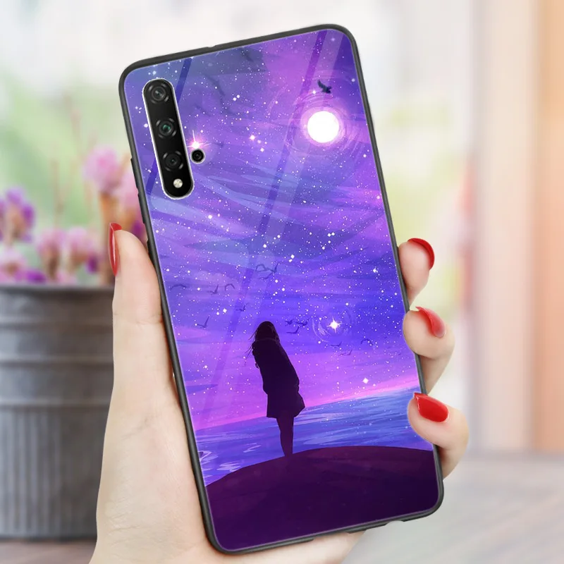 Чехол для Huawei Nova 5T Яркий глянцевый Жесткий чехол из поликарбоната задней панели