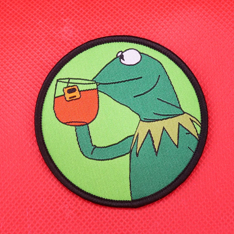 Kermit лягушка ситечный чай мем патч|Броши| |