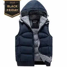 FALIZA, стильный осенне-зимний жилет для мужчин, высокое качество, капюшон, теплая Модная куртка без рукавов, Толстый жилет для мужчин, ветровка, MJ-C