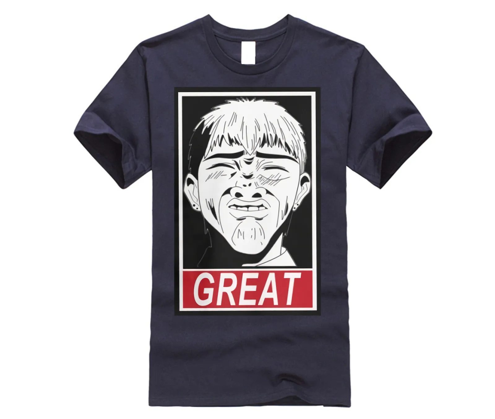 GTO Great Teacher Onizuka отличные очищенные хлопковые футболки Забавные с короткими