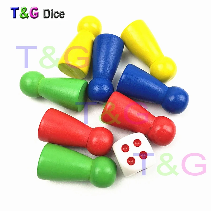 31mm 8pcs pawn/ chess wood game pieces for boardgame accessories 4 colors| |