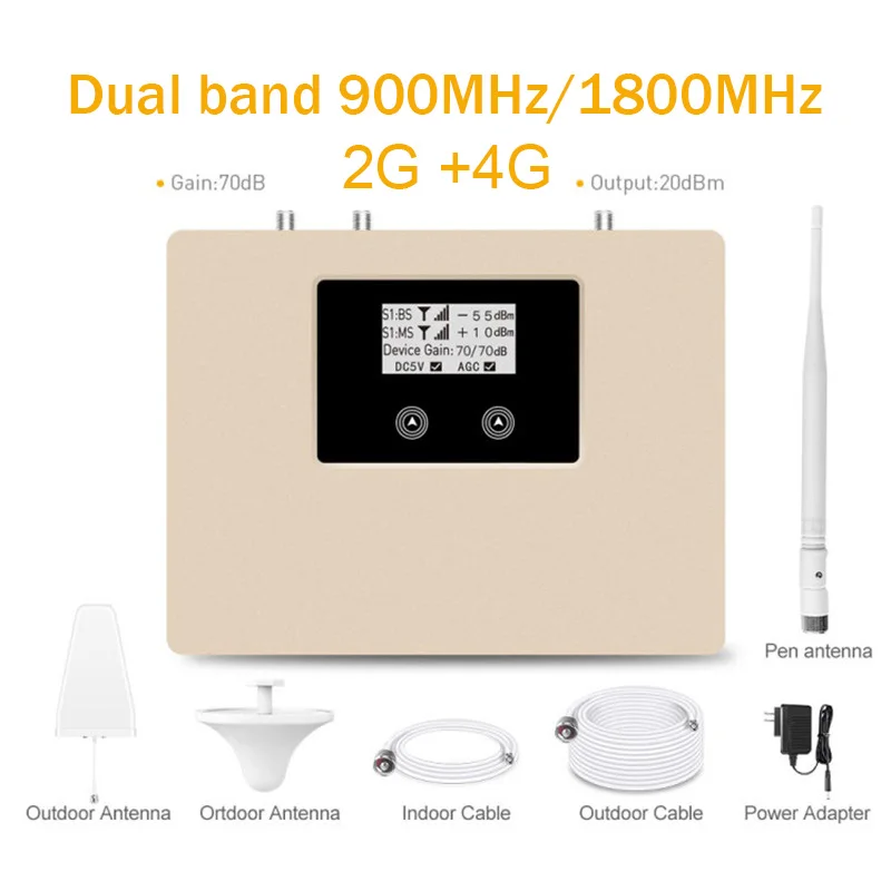 Atnj 900/1800Mhz Nuovo Upgrage 2G 4G Mobile Del Segnale Del Ripetitore 4G Amplificatore Cellulare 2G 4G Kit Ripetitore Di Segnale