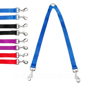 Double Twin Dual Coupler Dog Leash Two in One Strong Nylon V Shape Pet Dog Leash Colorful Two Ways Pet Lead 1PCS 1