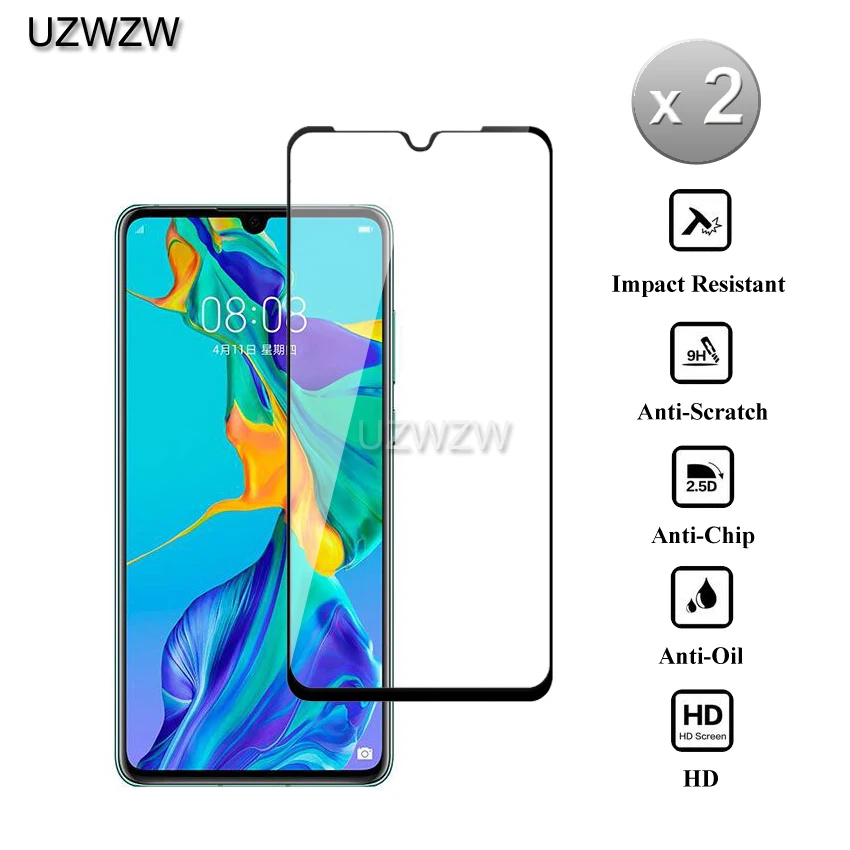 2 шт полное покрытие из закаленного стекла для huawei P30 Lite/P30 защита экрана 9H твердое Защитное стекло для huawei P30 Lite