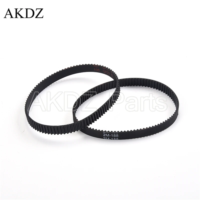 Cinghia Dentata 2MGT/2GT, Lunghezza Passo 184-204 Mm, Larghezza 6 Mm, In Gomma Rinforzata Con Fibra Di Vetro - Per Stampanti 3D E Trasmissioni Di Precisione