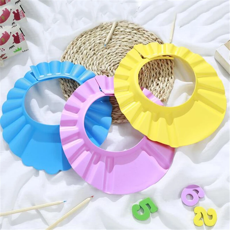 Baby Shampoo Cap Wash Hair Kids Bath Visor Hats Adjustable Shield Waterproof Ear Protection Eye Children Infant