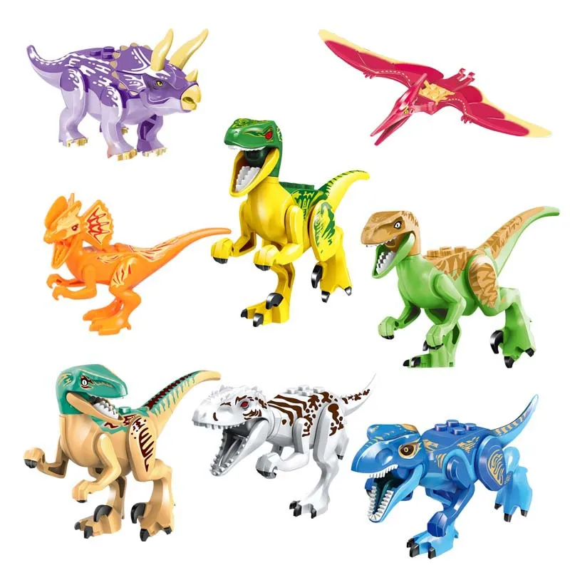Динозавр игрушки для детей imaginext строительные блоки Минифигурки обучающая