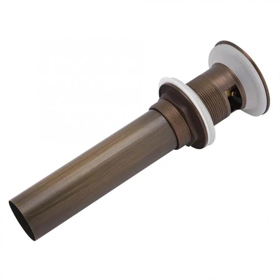 Sink Strainer G1-1/4" Brass Bathroom Basin Sink Up Drain Assembly with Overflow Bathroom Shower Accessories