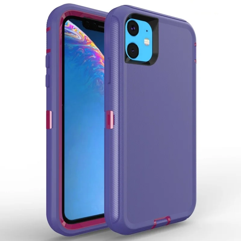 Purple Чехол для Iphone 11 Pro Max чехол противоударный Робот Бронированный из твердого пластика чехол для Iphone 11 Pro XS MAX XR - Цвет: Purple