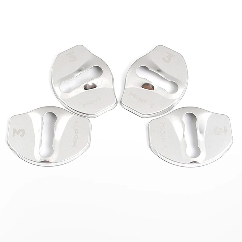 4 шт. Авто Дверной замок нержавеющая сталь защитная крышка комплект декоративная