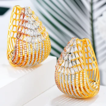 

Missvikki 2020 New Trendy Women Earrings Fashion Jewelry AAA Cubic Zirconia Hoop Earrings For Women Wedding Party Accessories