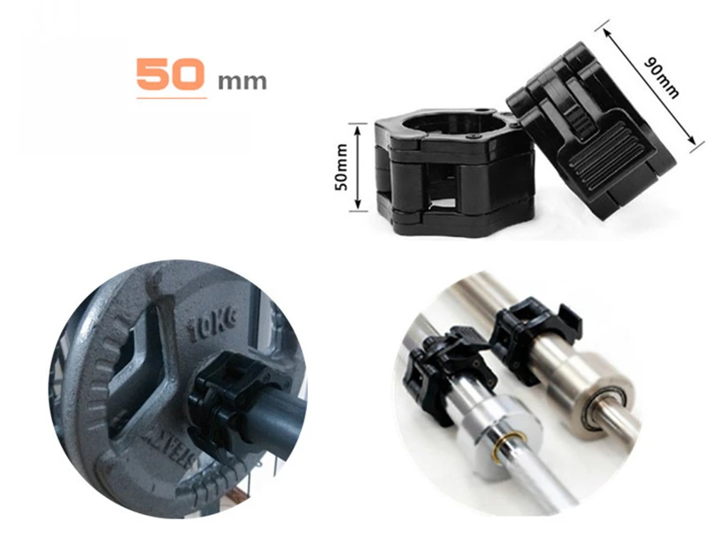 25 мм/50 мм 1 пара ошейники для спинлок штанга чокер с зажимами зажимы для штанга замки гантелька Фитнес Бодибилдинг