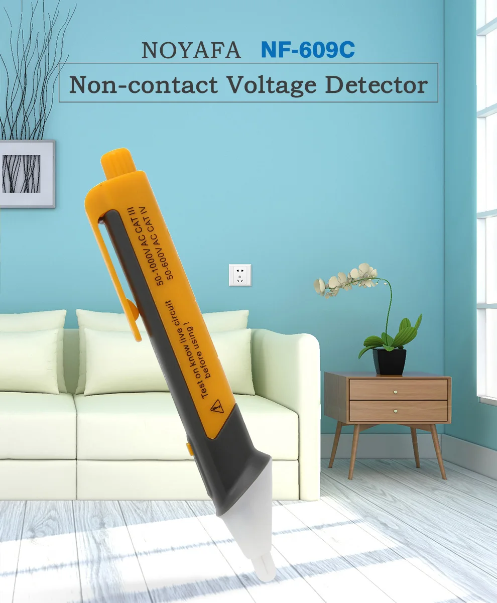 

Noyafa 609 Multiple Induction Pencil Non-contact Electrical Test PencilAC Voltage Detector Tester Indicator Locate wire break C