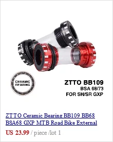 ZTTO керамический подшипник BB209 BB92 BB90 BB86 пресс подходят нижние кронштейны для дорожного горного велосипеда 24 мм шатун BB GXP 22 мм цепь