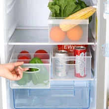 Ящик для хранения, кухонный пластиковый ящик для хранения яиц, холодильник, ящик для хранения фруктов, кухонный прозрачный полый ящик для хранения