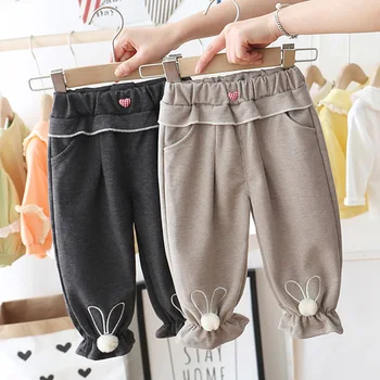 

New Spring Autumn Baby Girls Cute Sweet Pants Casual Ruffles Pants Baby Clothes Long Princess Pants