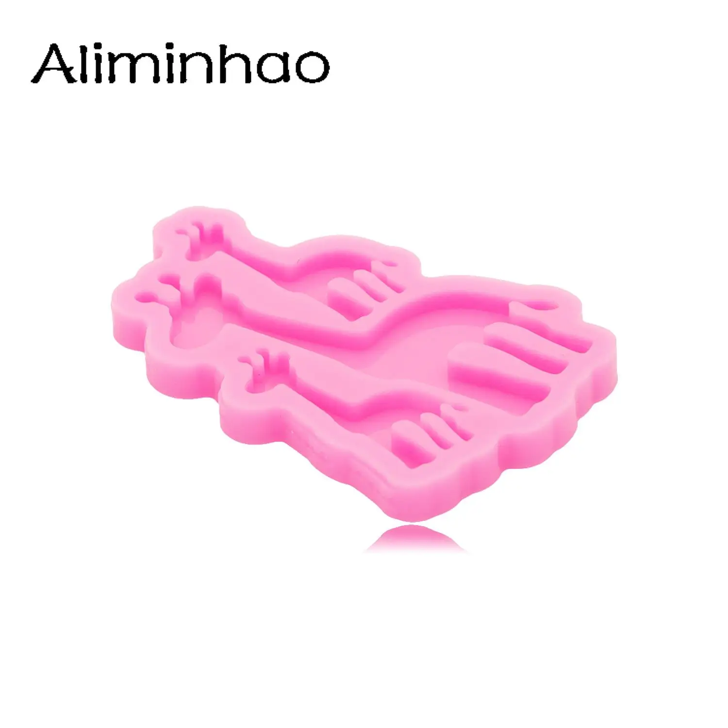 DY1116 Giraffe Mutter Baby Familie Keychain Harz Silikon Handwerk mit Epoxy Kunst Diy DIY Mold, Schokolade Fondant Silikon Form – Detail 3