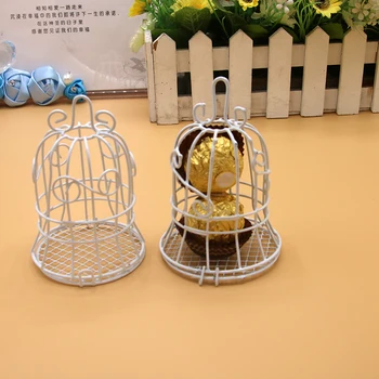 

100 x Creative Home White Small Ornament Bell Birdcage Wedding Favor Sweets Boxes Wholesale