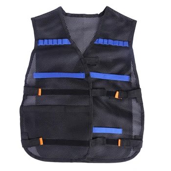 

New Classic Thicken Strengthen All Mesh Breathable Soft Foam Darts Tactics Vest For Children - Black