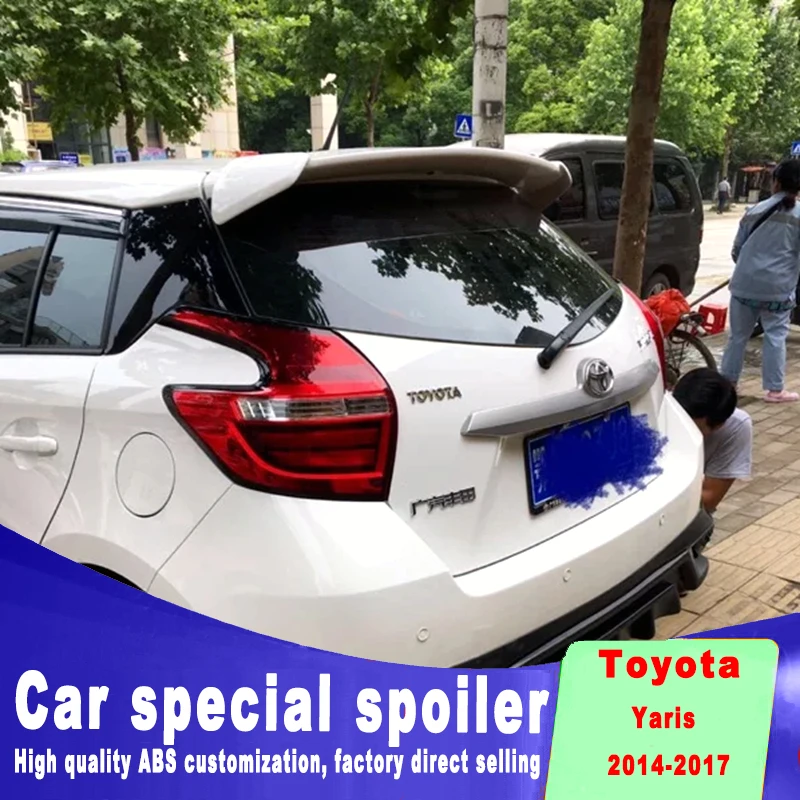 Спойлер для toyota Yaris спойлер из АБС пластика багажника губ крыла заднего окна 2014 2017